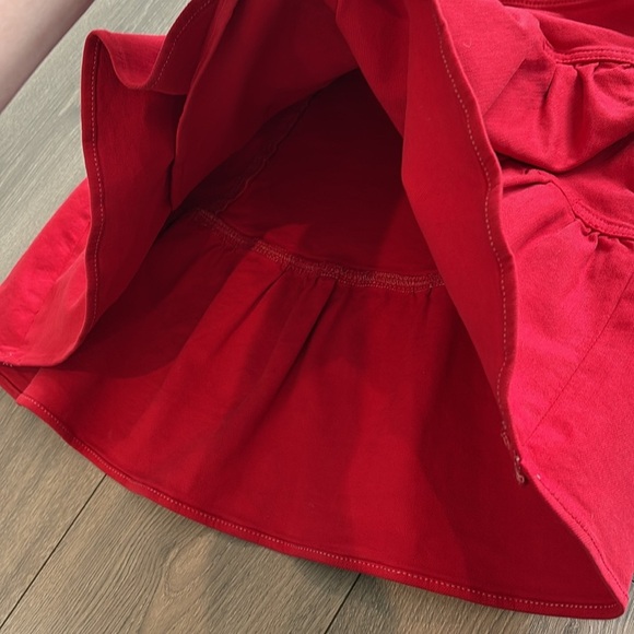 MOTHER The Minx Mini Denim Skirt In Red Ribbon Size 29 - Picture 12 of 14